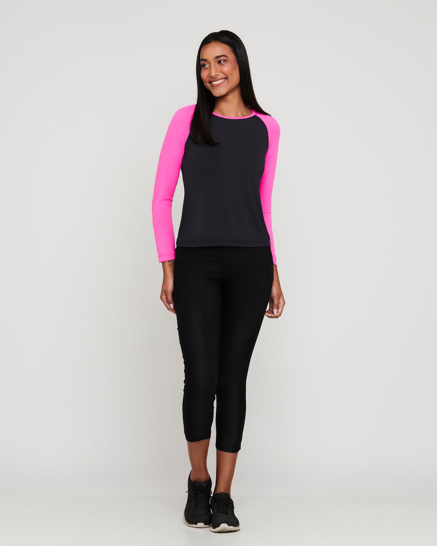 Women's Shirts AeroFit Apparel Long Sleeve Polyamide Raglan T-Shirt