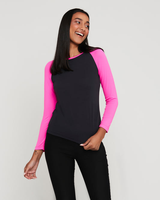 Women's Shirts AeroFit Apparel Long Sleeve Polyamide Raglan T-Shirt